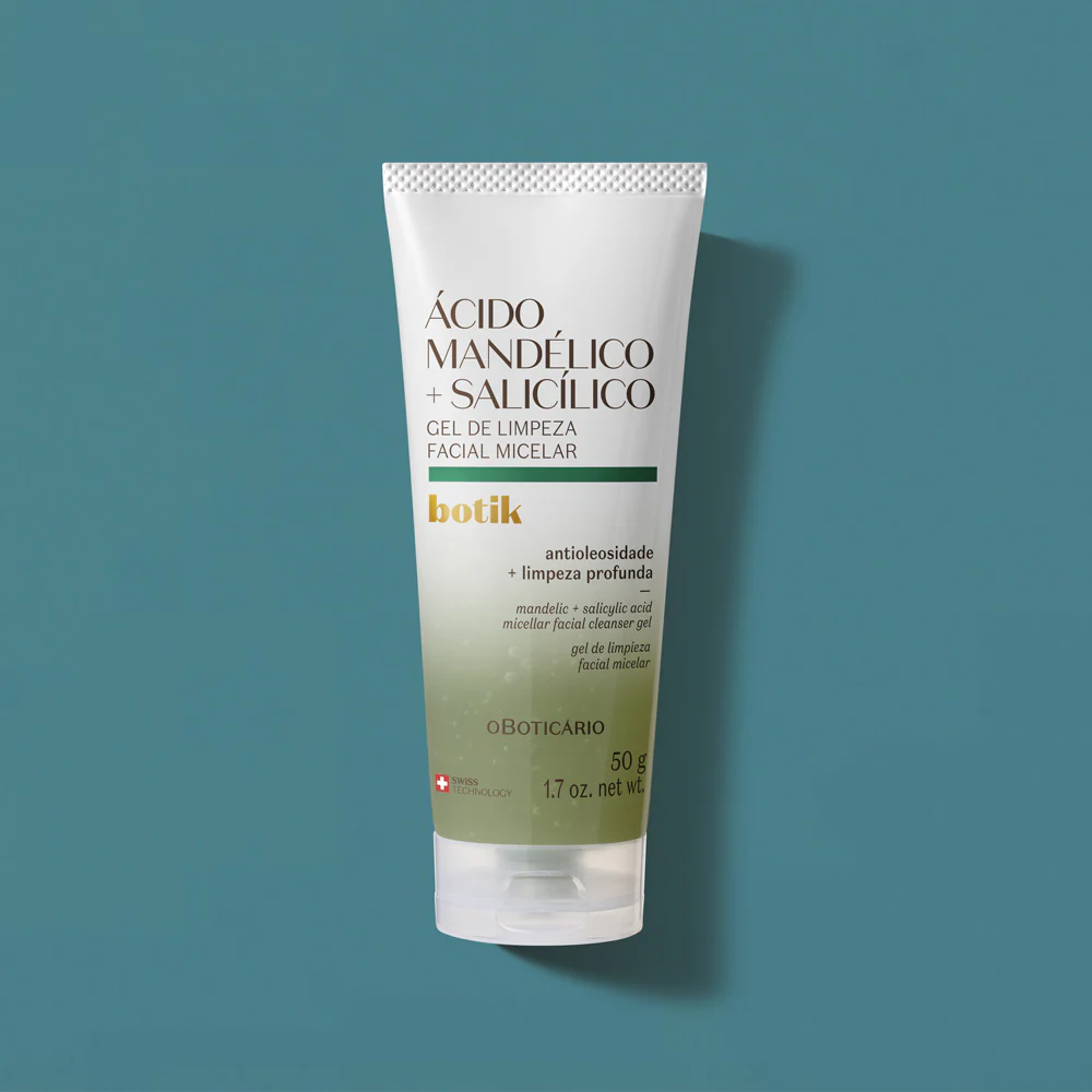 Gel de Limpeza Facial Micelar Ácido Mandélico + Salicílico Botik, 50g FORMATO VIAJE - O Boticário - Skin Experts Pamplona