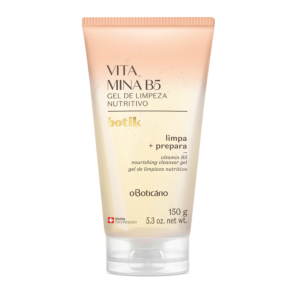 Gel de limpieza facial nutritivo Vitamina B5 Botik, 150g - O Boticário - Skin Experts Pamplona