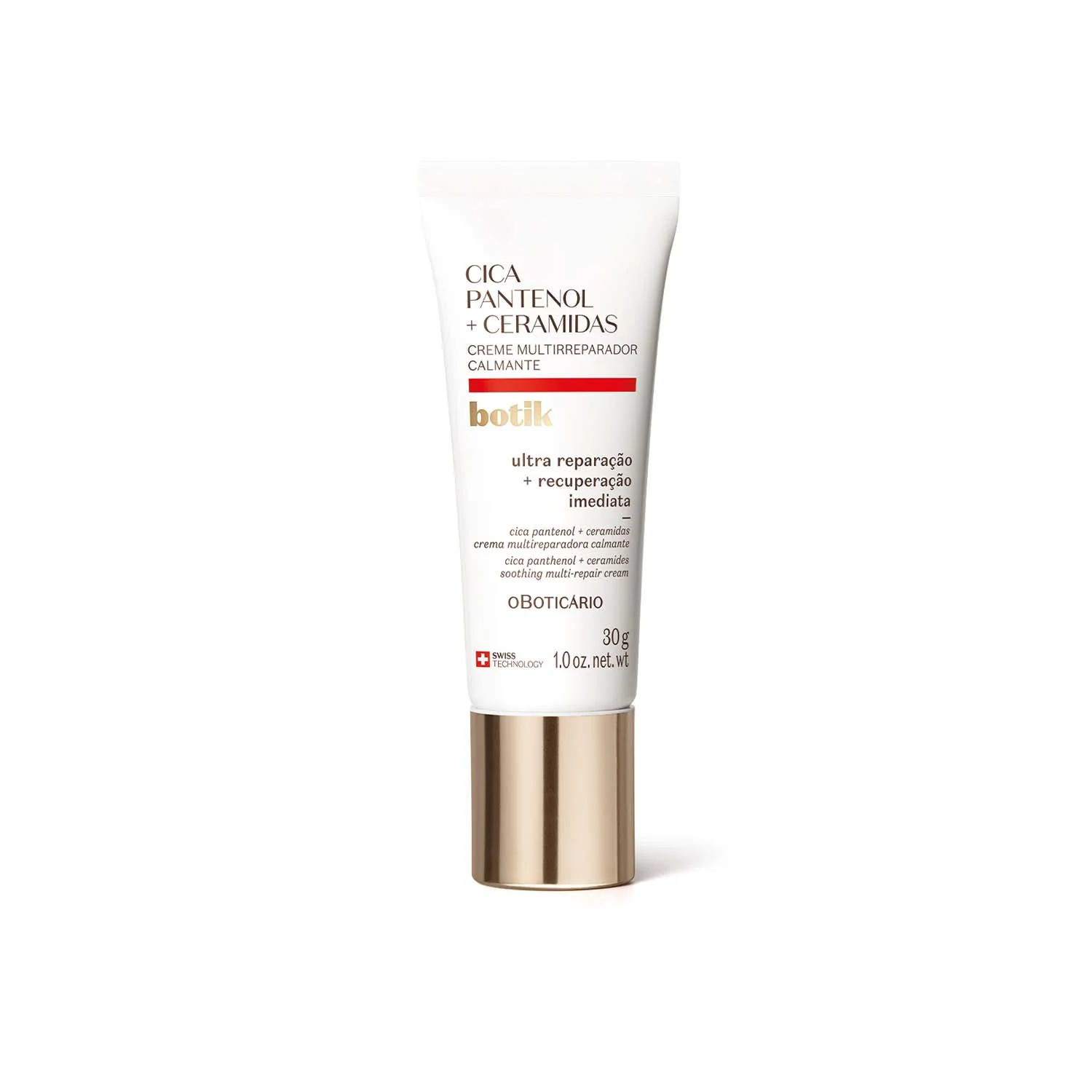 Crema multireparadora calmante cica pantenol + ceramidas Botik 30g - O Boticário - Skin Experts Pamplona